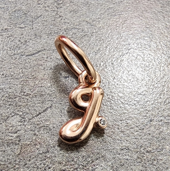Pandora Letter g Script Alphabet Dangle Charm - Picture 3 of 7